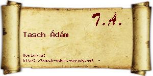Tasch Ádám névjegykártya